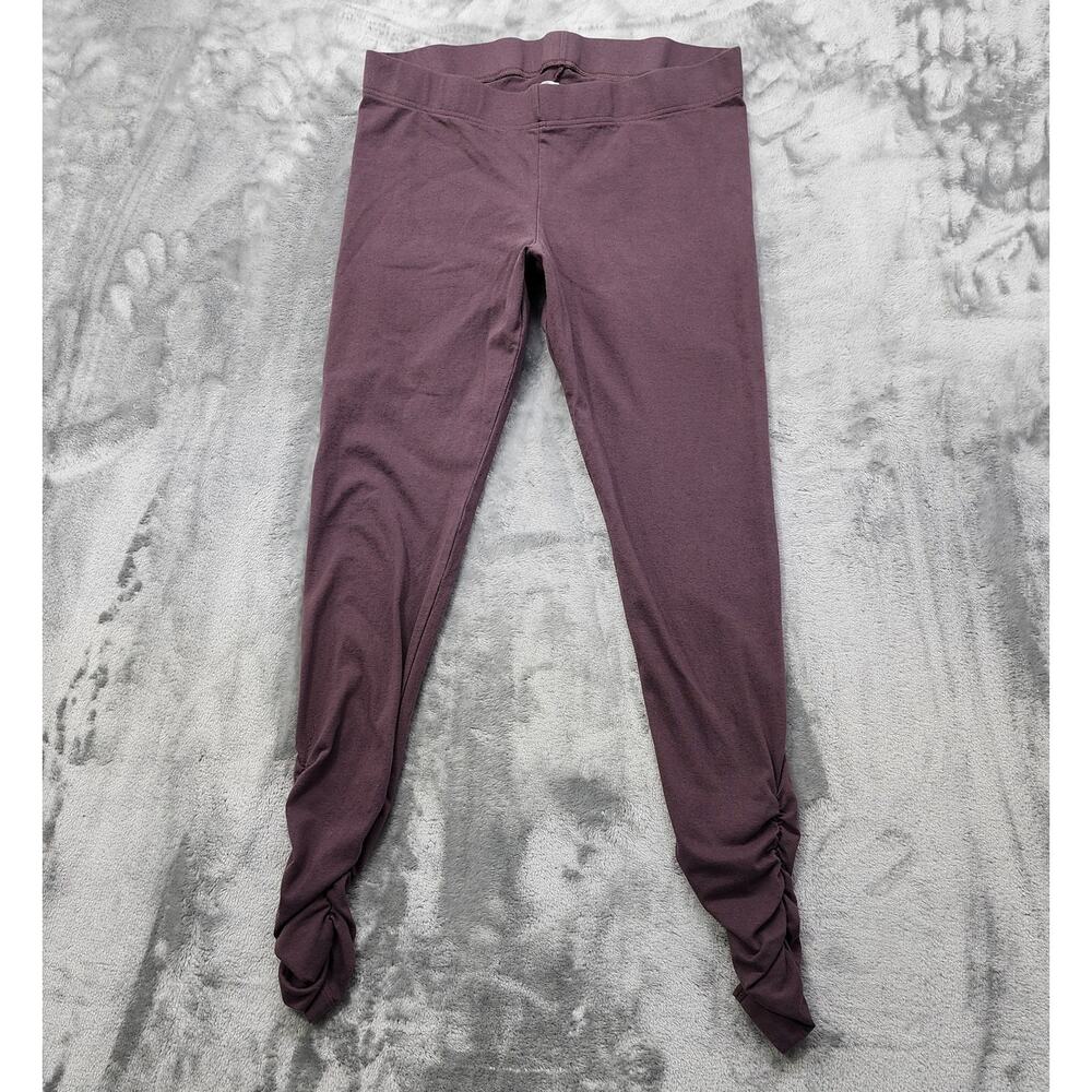 Old Navy Leggings Womens L Purple Wild Currant High-Waist Ruched Ankle‎ Jersey